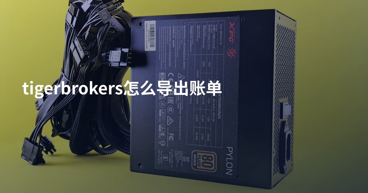 tigerbrokers怎么导出账单