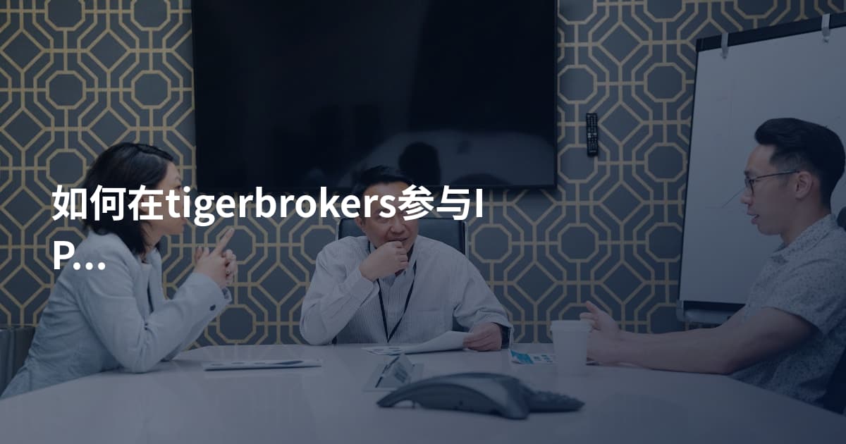 如何在tigerbrokers参与IPO