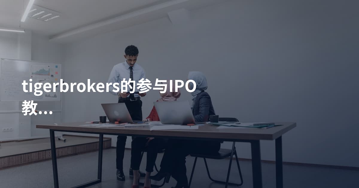 tigerbrokers的参与IPO教程