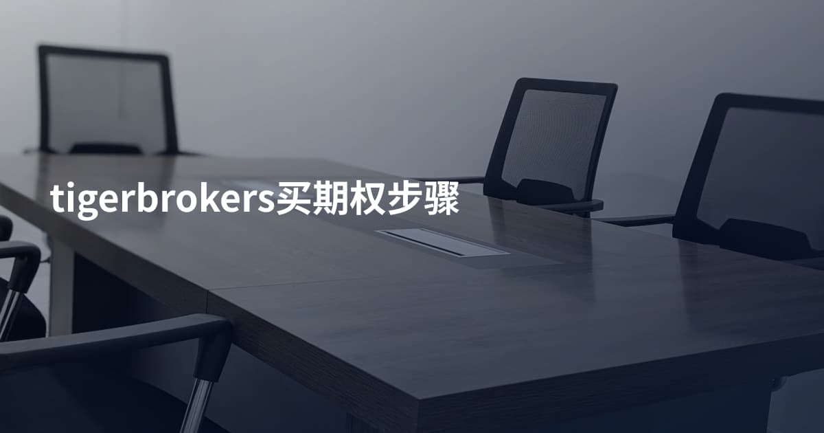 tigerbrokers买期权步骤