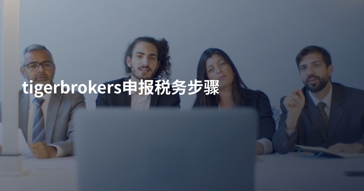 tigerbrokers申报税务步骤