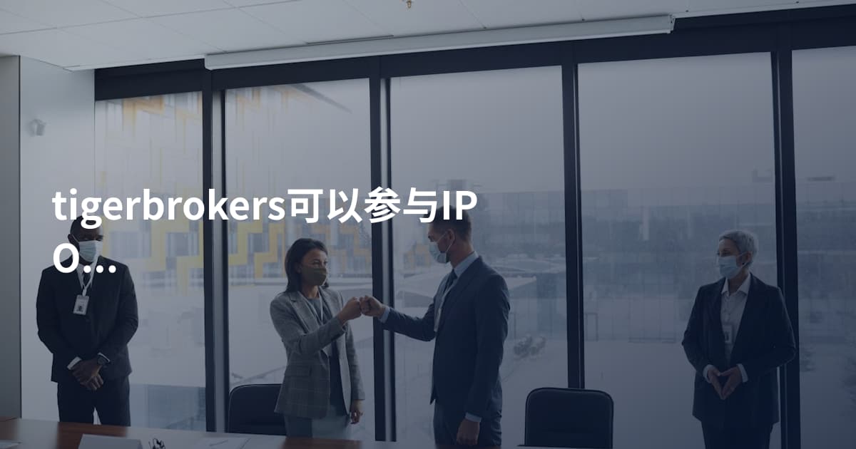 tigerbrokers可以参与IPO吗