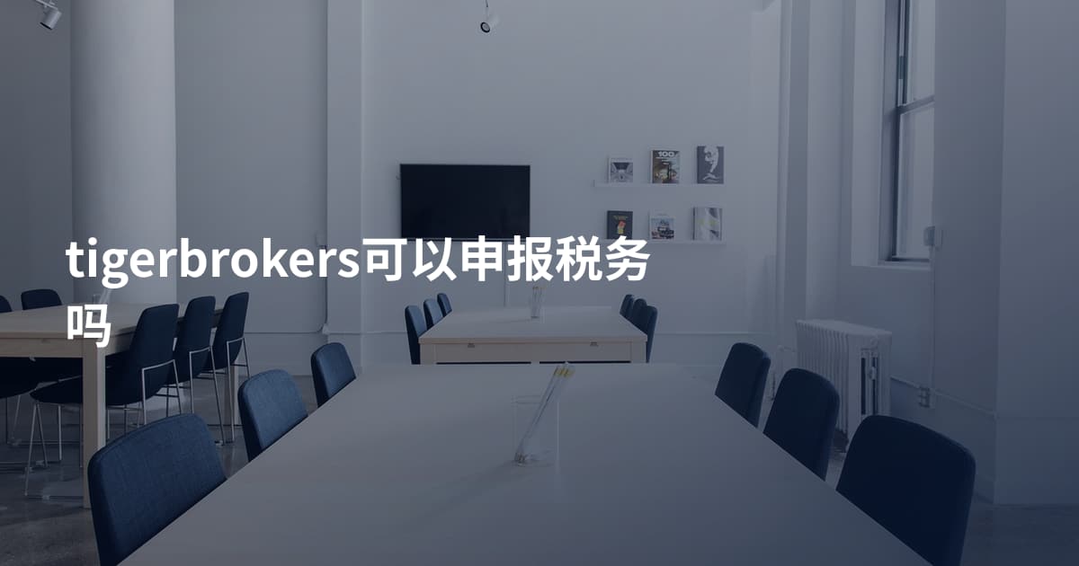 tigerbrokers可以申报税务吗
