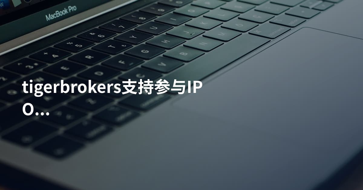 tigerbrokers支持参与IPO吗