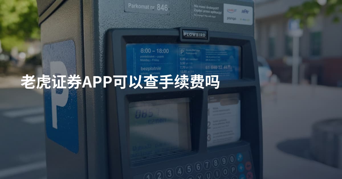 老虎证券APP可以查手续费吗