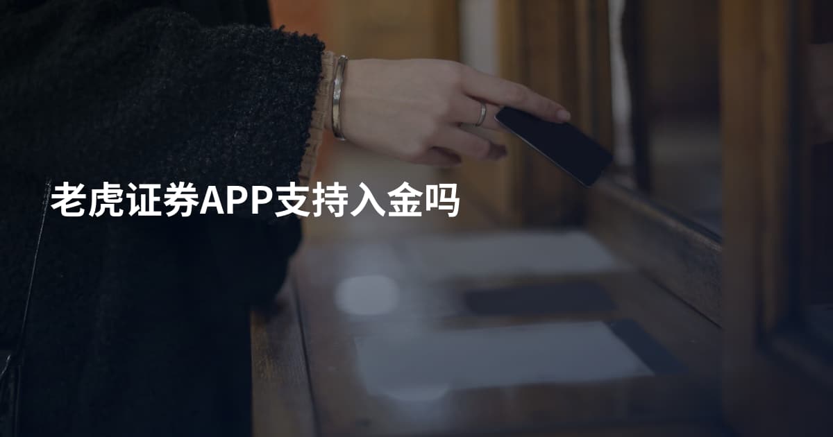 老虎证券APP支持入金吗