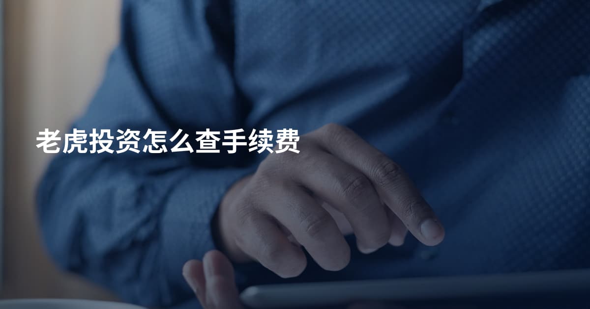 老虎投资怎么查手续费