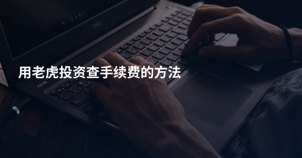 用老虎投资查手续费的方法