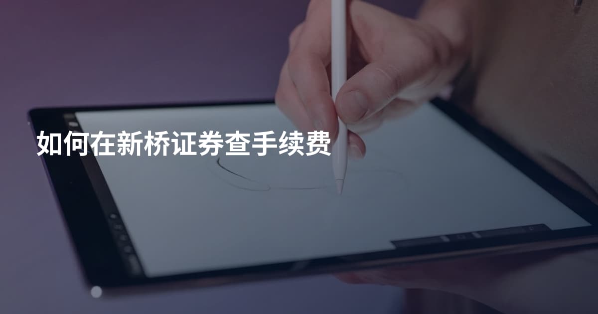 如何在新桥证券查手续费