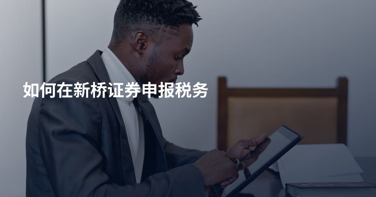 如何在新桥证券申报税务