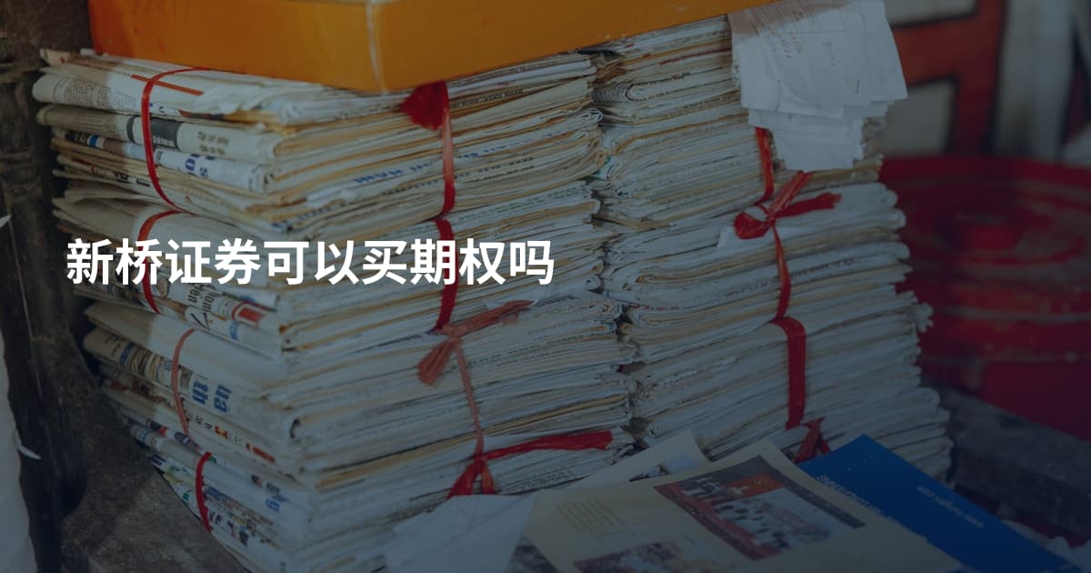 新桥证券可以买期权吗