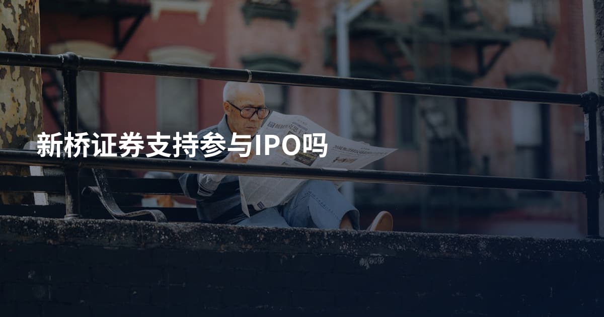 新桥证券支持参与IPO吗