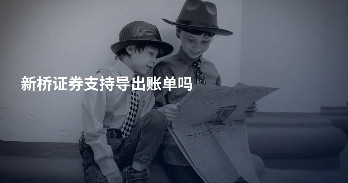 新桥证券支持导出账单吗