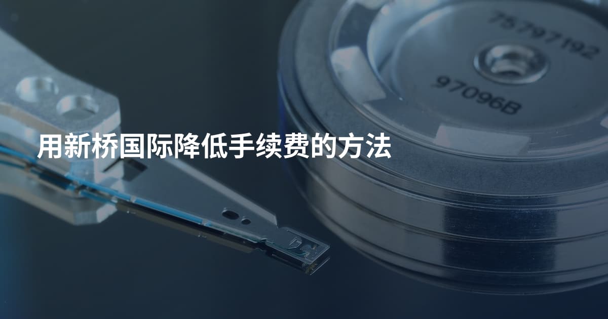 用新桥国际降低手续费的方法