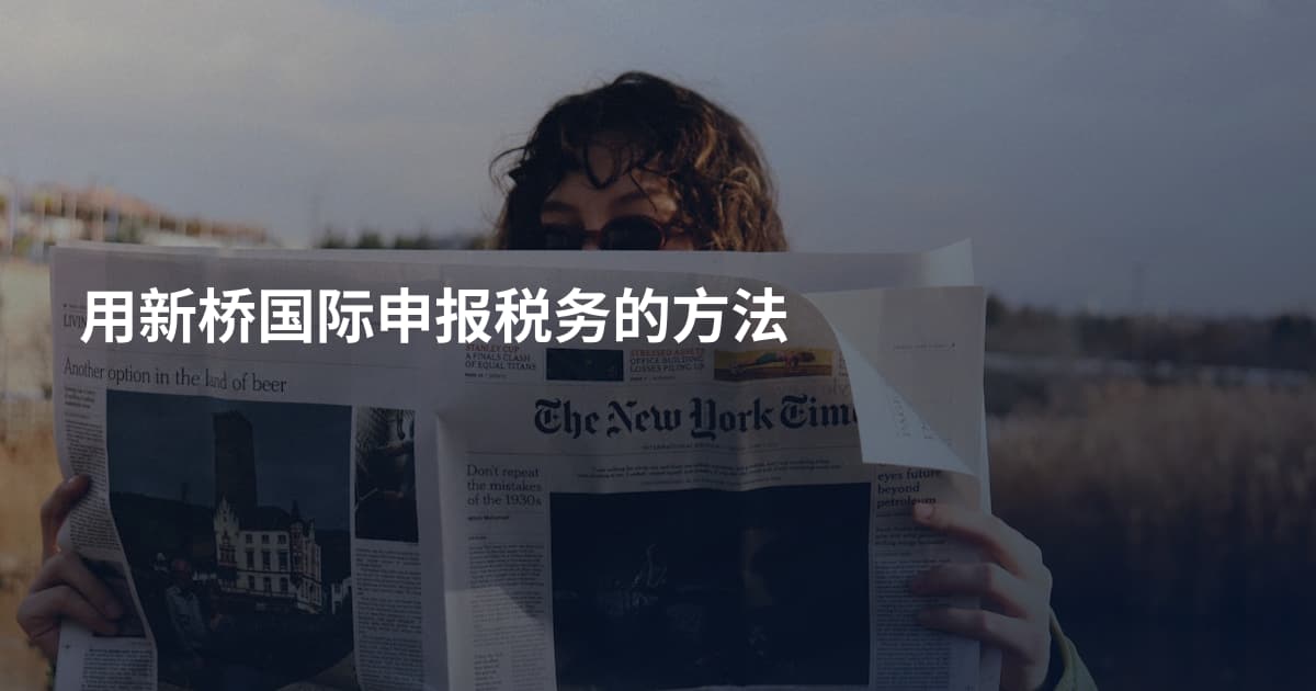 用新桥国际申报税务的方法