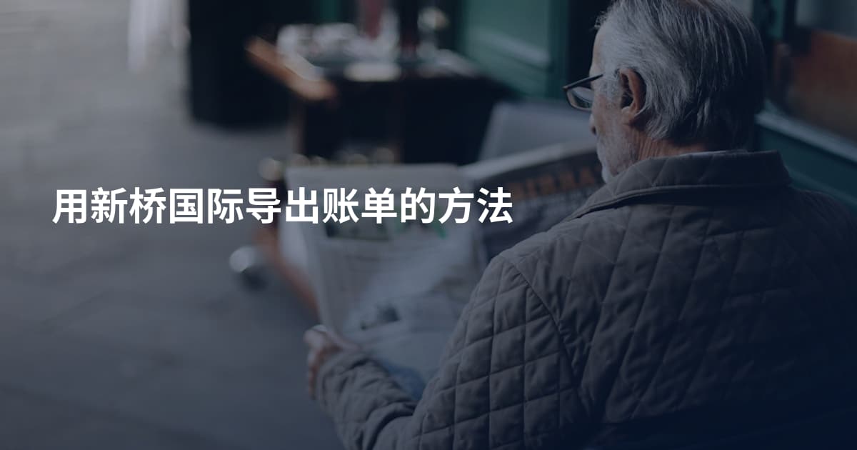 用新桥国际导出账单的方法