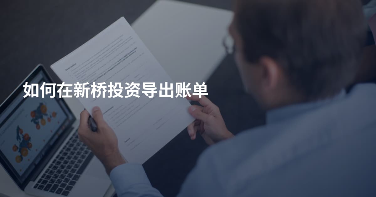 如何在新桥投资导出账单