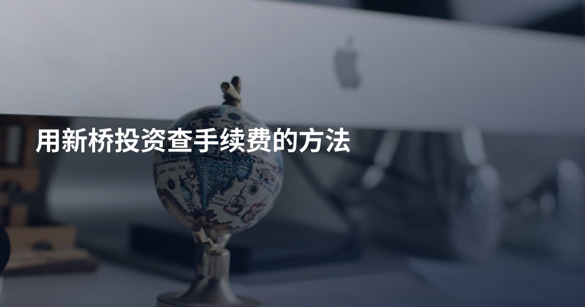 用新桥投资查手续费的方法