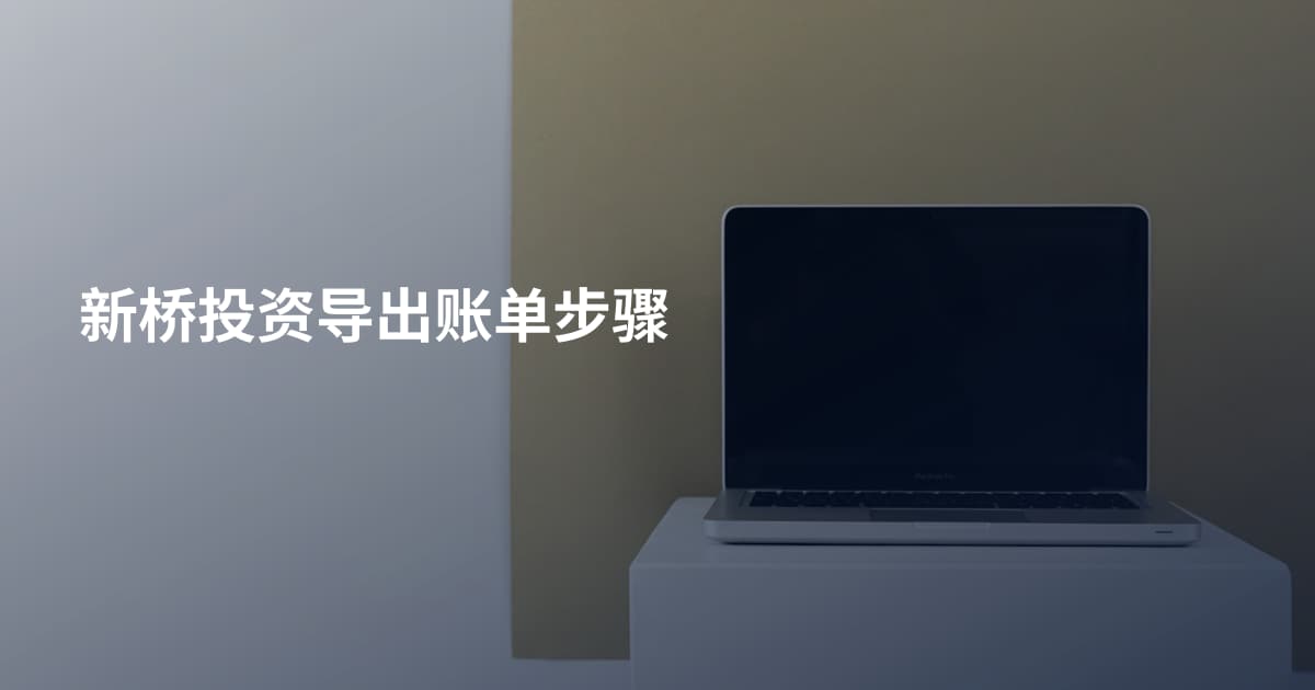 新桥投资导出账单步骤