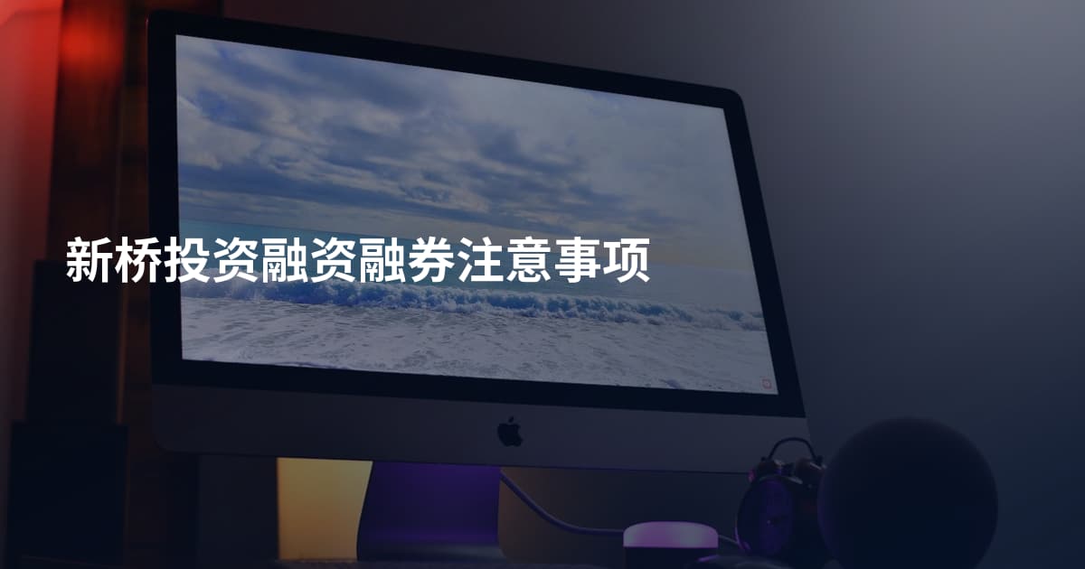 新桥投资融资融券注意事项
