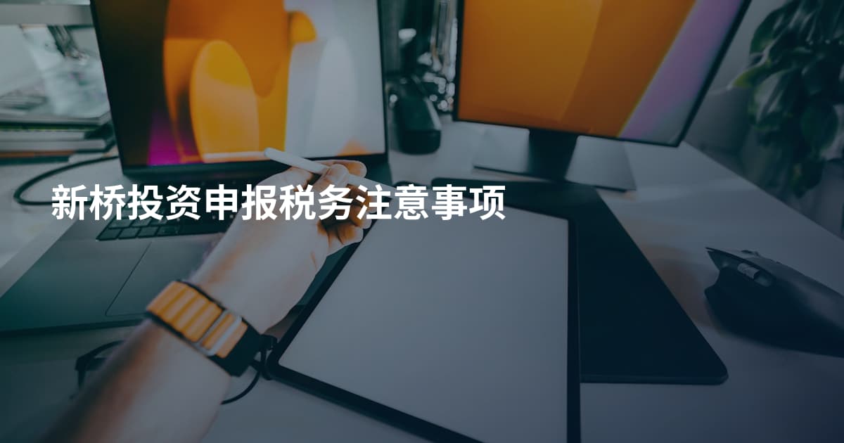 新桥投资申报税务注意事项