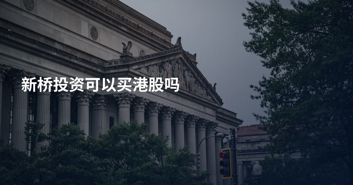新桥投资可以买港股吗