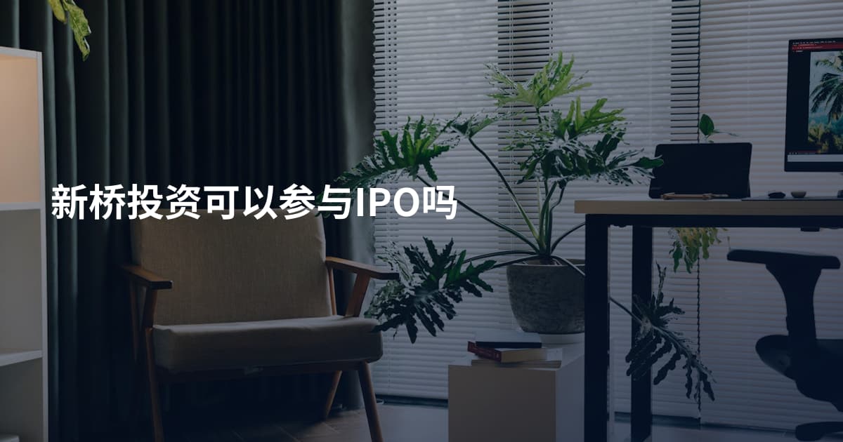 新桥投资可以参与IPO吗