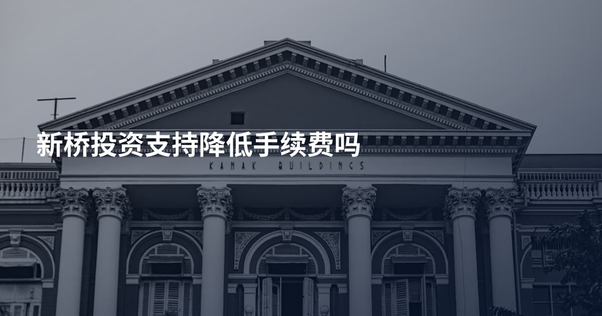 新桥投资支持降低手续费吗