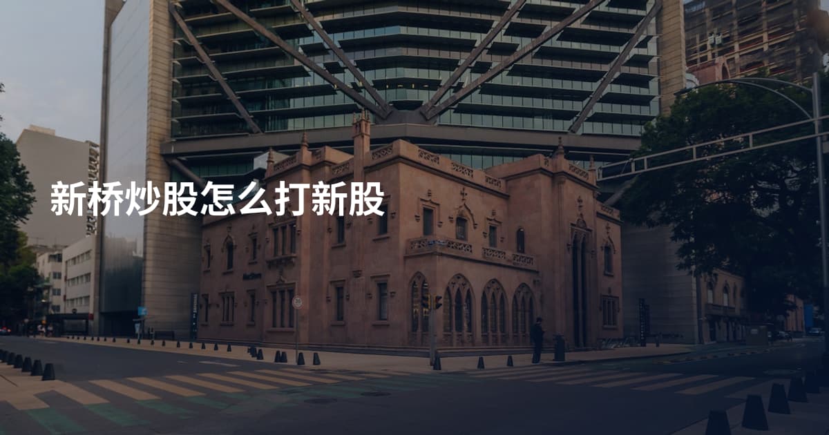 新桥炒股怎么打新股