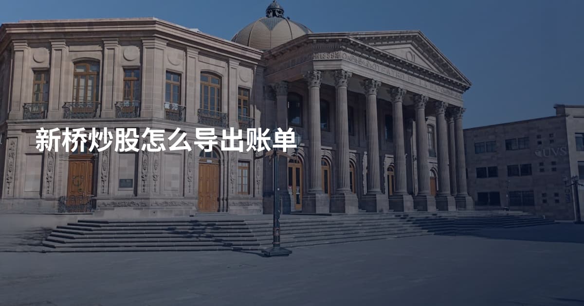 新桥炒股怎么导出账单