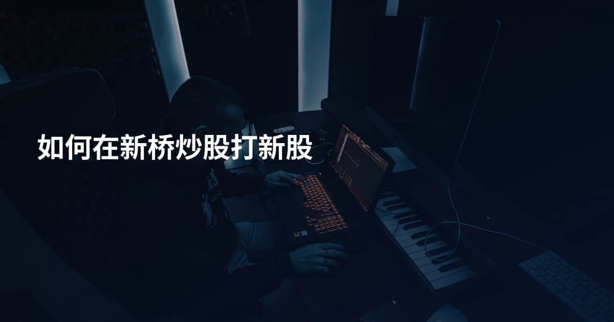 如何在新桥炒股打新股