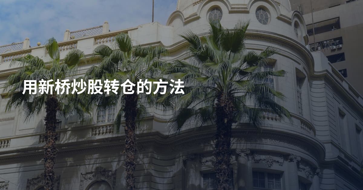 用新桥炒股转仓的方法