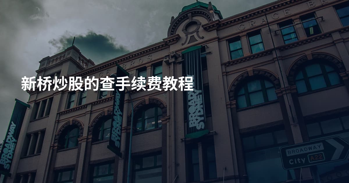 新桥炒股的查手续费教程