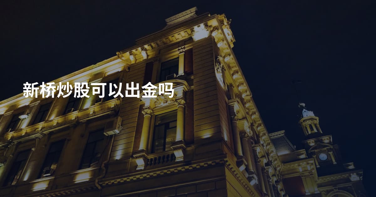 新桥炒股可以出金吗