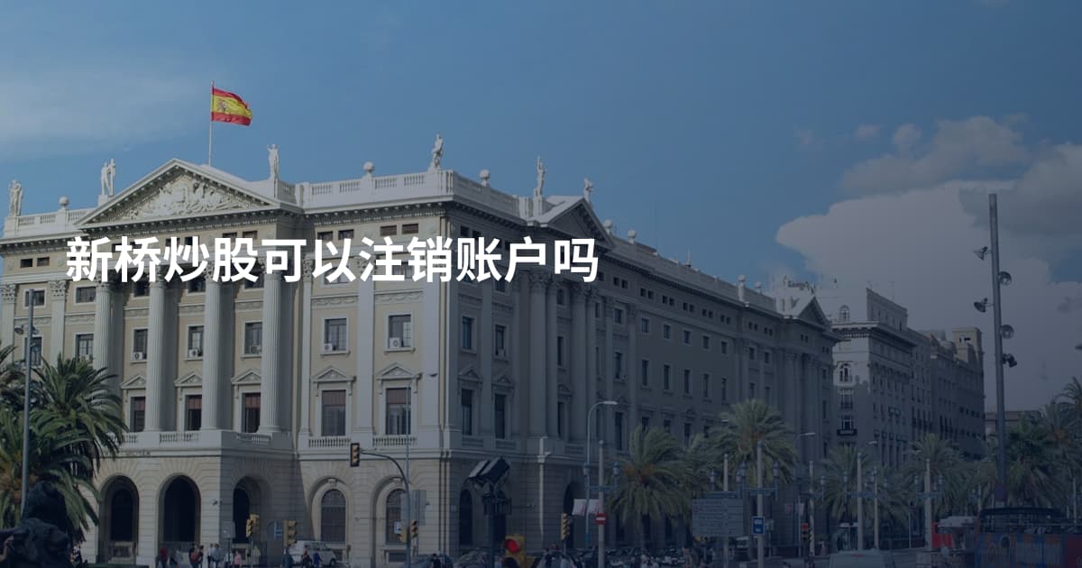 新桥炒股可以注销账户吗