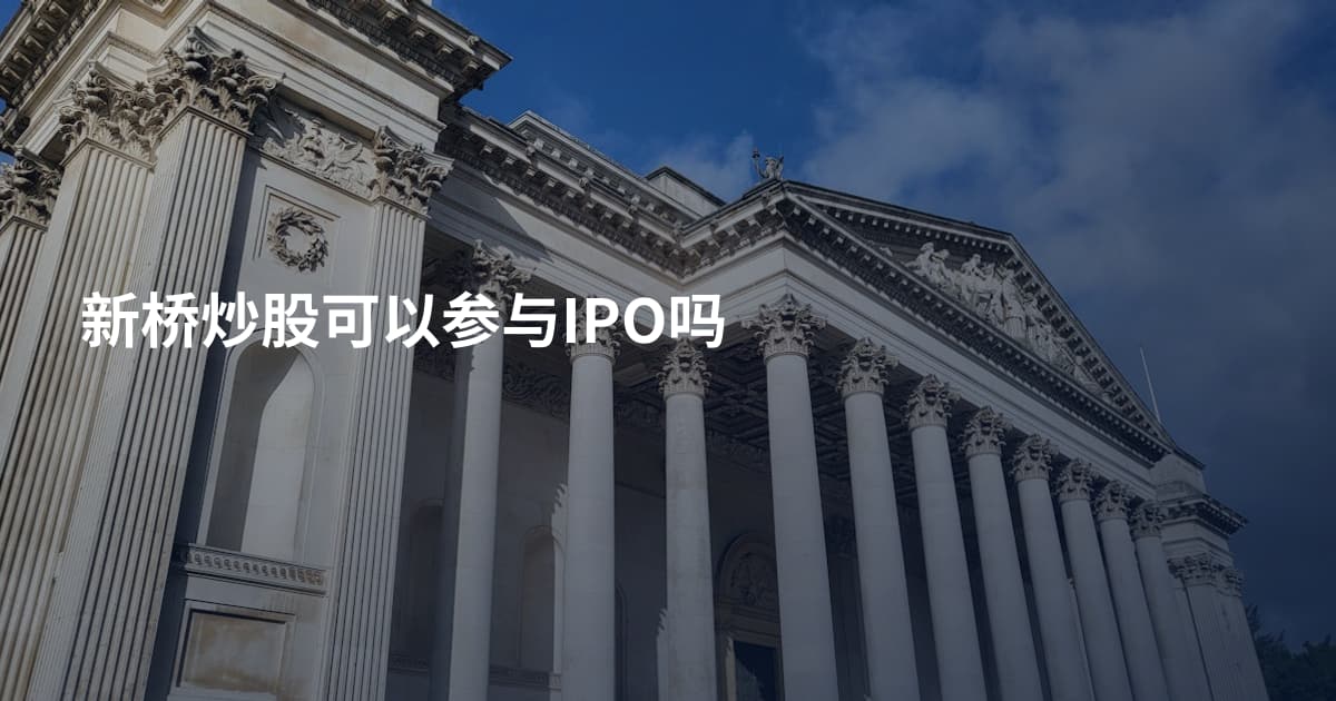 新桥炒股可以参与IPO吗