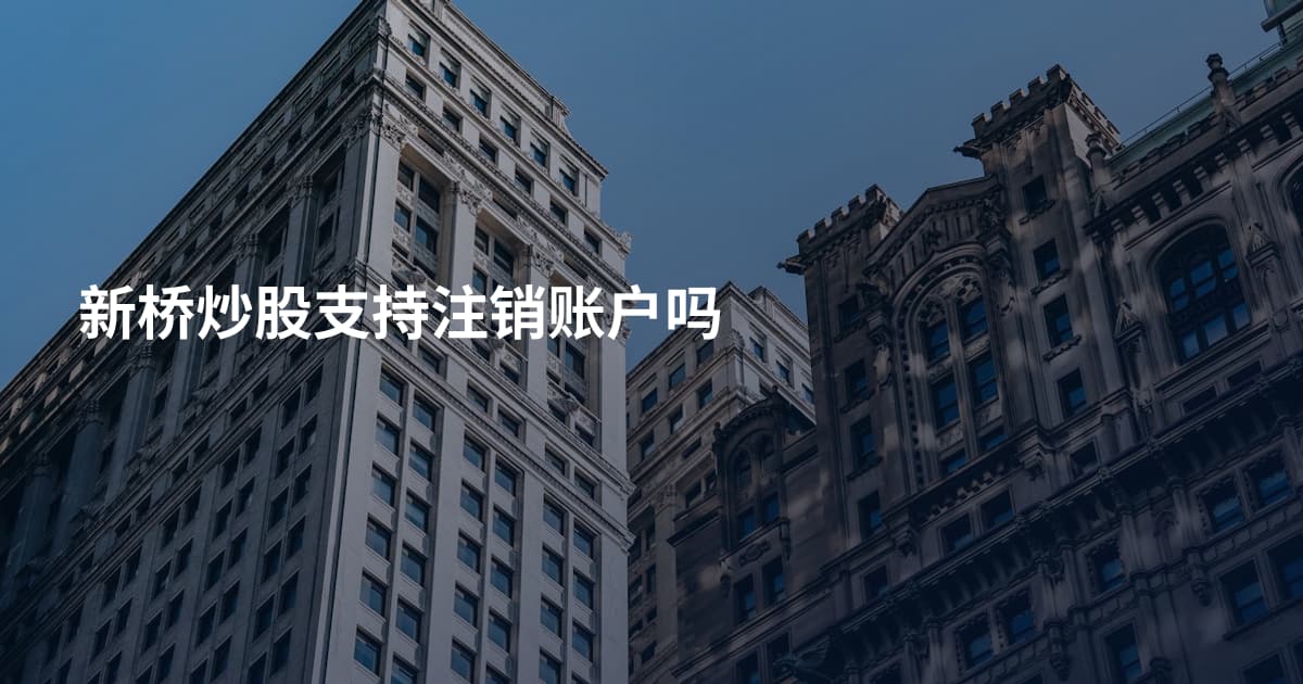 新桥炒股支持注销账户吗