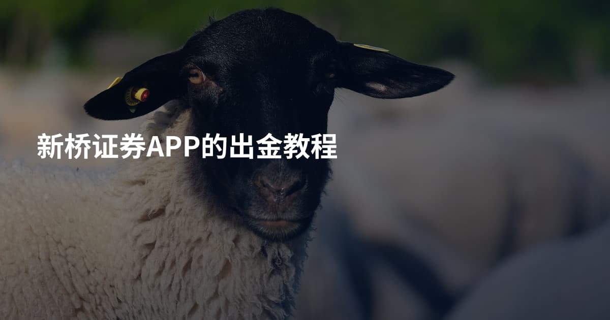 新桥证券APP的出金教程