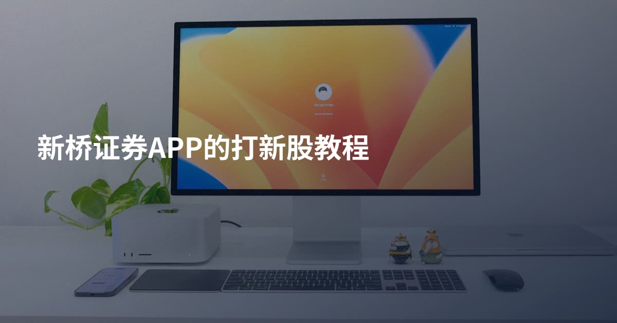 新桥证券APP的打新股教程