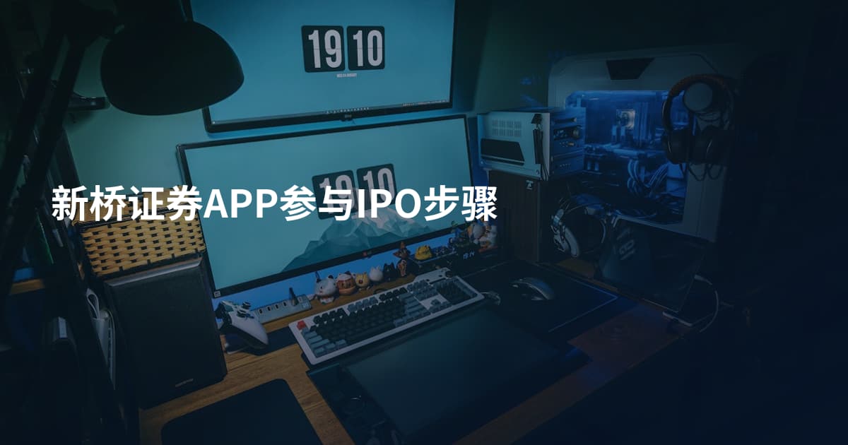 新桥证券APP参与IPO步骤