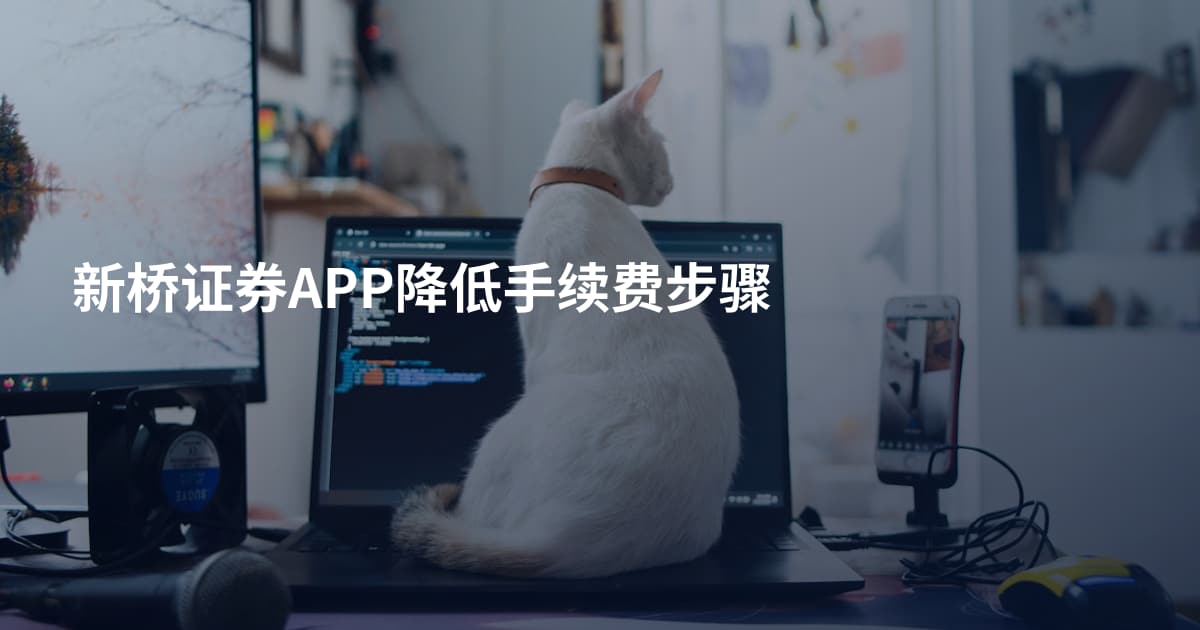 新桥证券APP降低手续费步骤