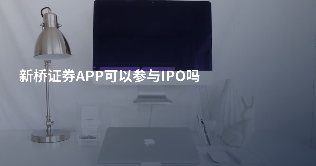 新桥证券APP可以参与IPO吗