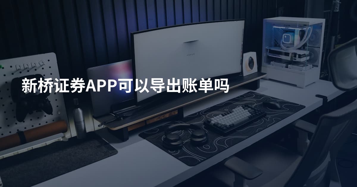 新桥证券APP可以导出账单吗