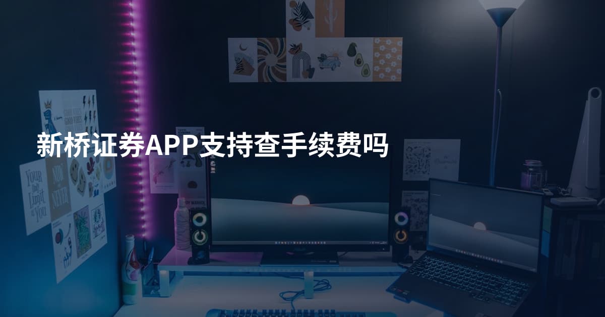 新桥证券APP支持查手续费吗