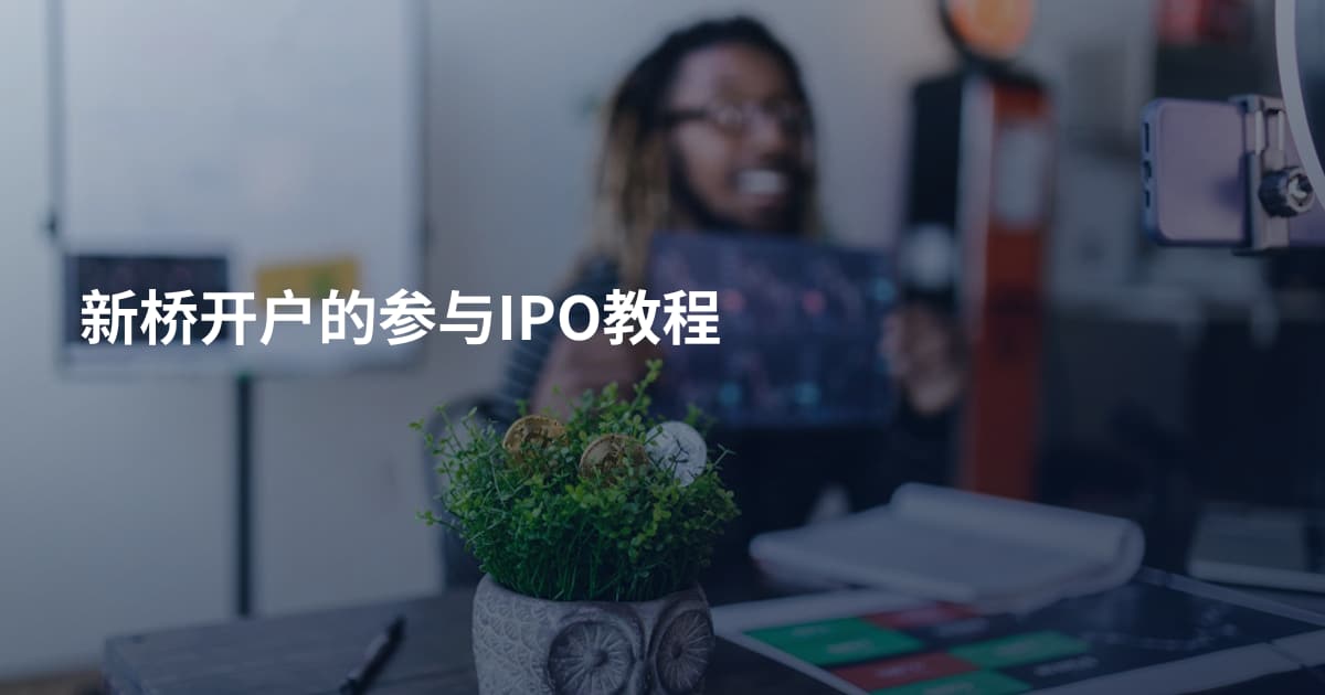 新桥开户的参与IPO教程