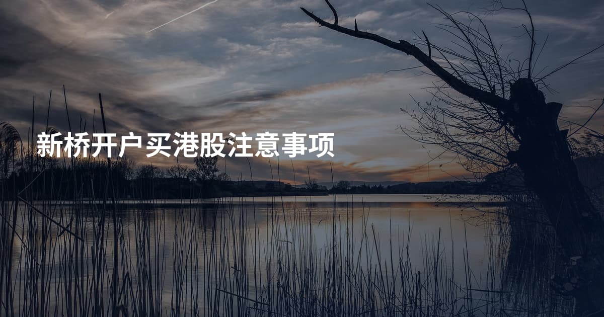 新桥开户买港股注意事项