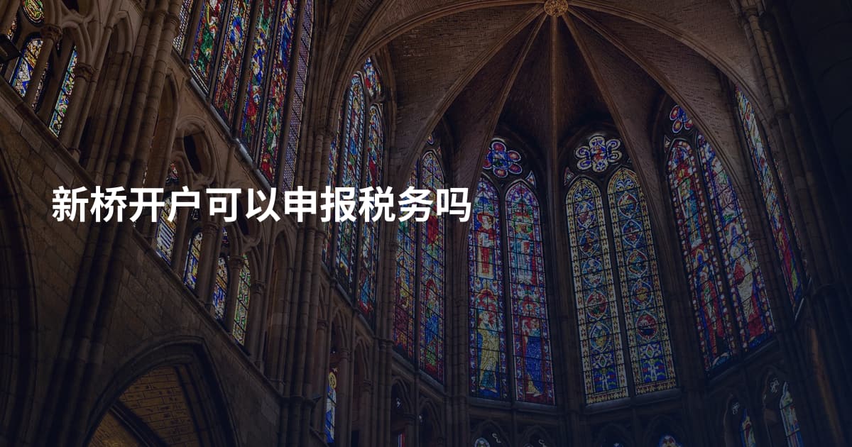 新桥开户可以申报税务吗