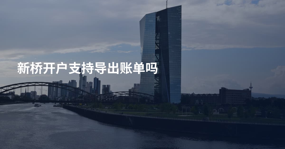 新桥开户支持导出账单吗