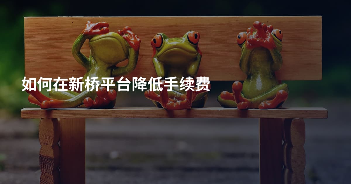 如何在新桥平台降低手续费