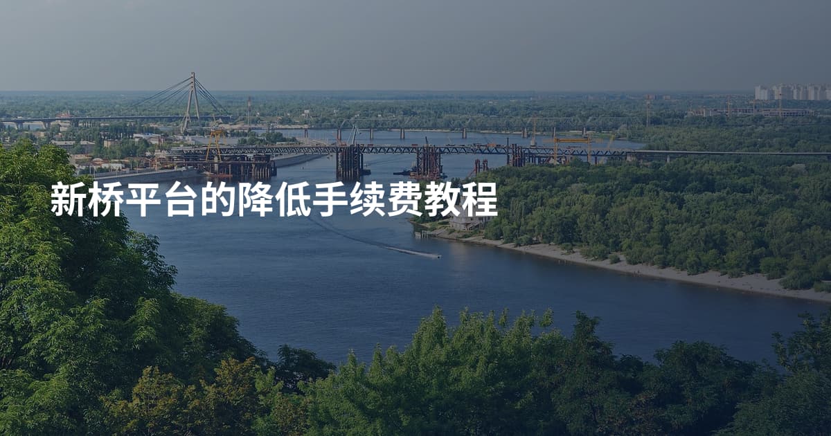 新桥平台的降低手续费教程